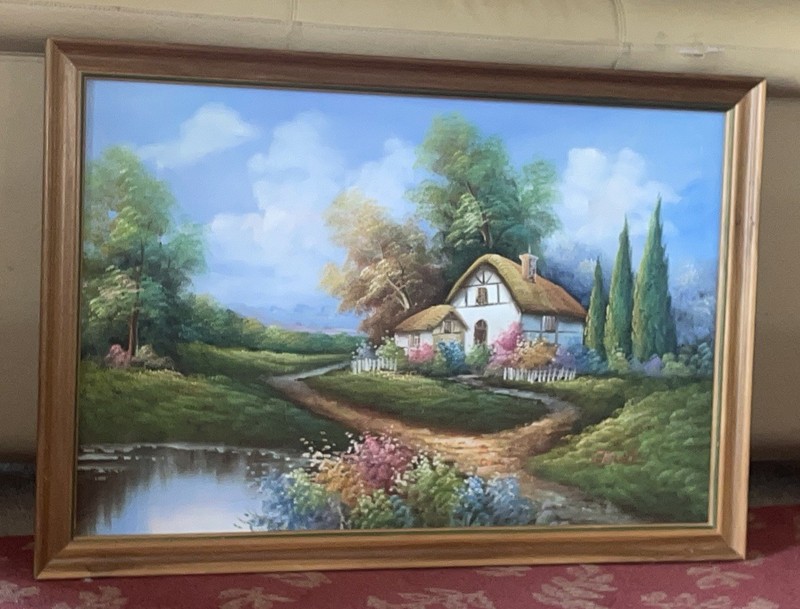 Original Oil On Canvas Painting, Artist Crane