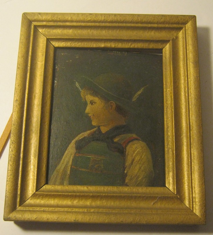 Small Antique Oil on Board Portrait YOUNG BOY Dutch? 17th or 18th Century?!!