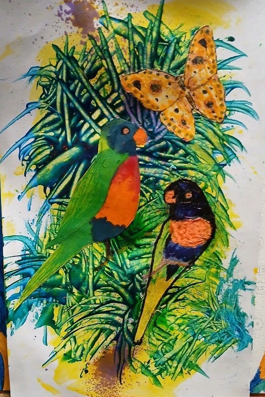 Birds Butterfly And Leaves