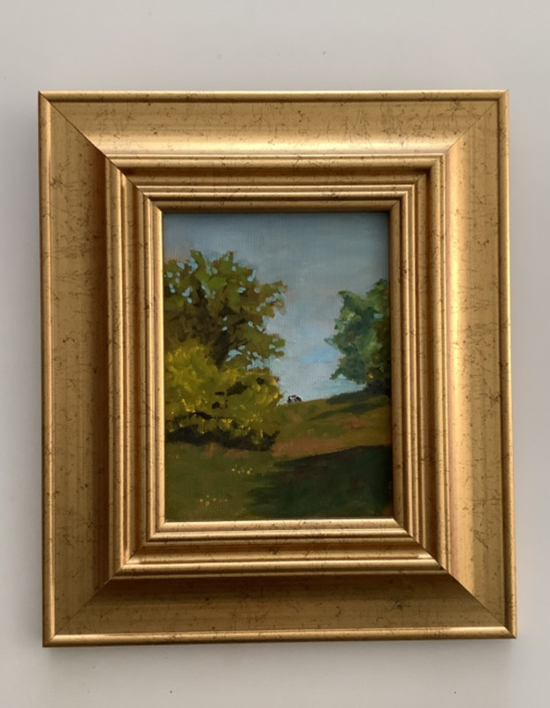 Original Oil Painting Landscape 11.75” x 13.75” by WI artist Louise Kubista