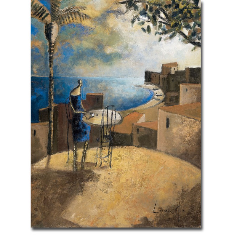 Atardecer entre los Arboles by Lourenco Gallery-Wrapped Canvas (19 in x 15 in)