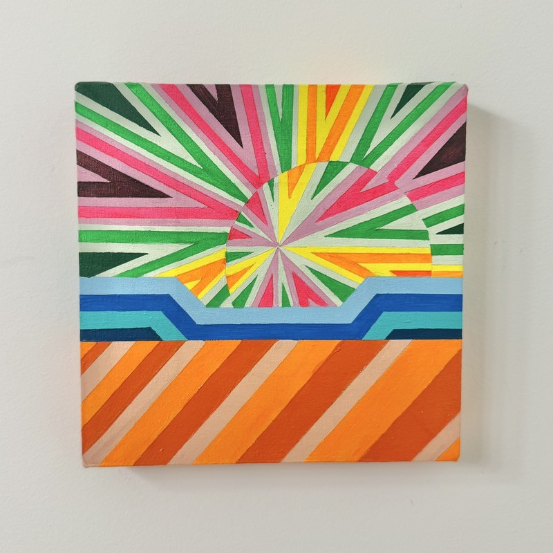 SPHERE OP ART Painting, Op Art, Psychedelic Art, Abstract Art, Blacklight Art