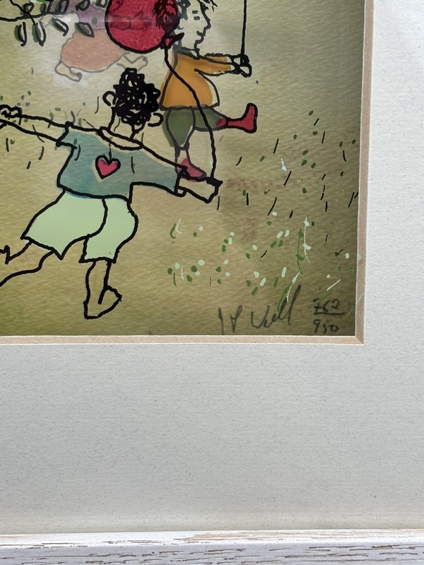 Jean-Pierre Weill 3D Painting Vitreography Children Playing/Dancing 762/950 gallery