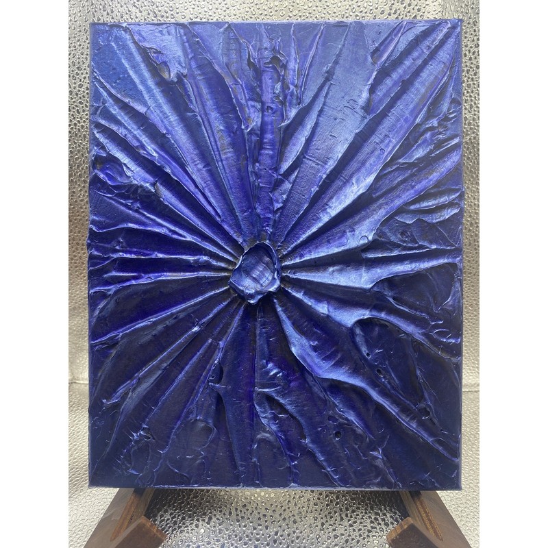 «Sapphire» Blue ORIGINAL Abstract Textured painting Palette knife Impasto Art