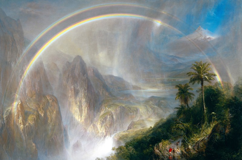 Rainbow Canyon scenery Giclee Art Oil painting HD Printed on canvas L3222