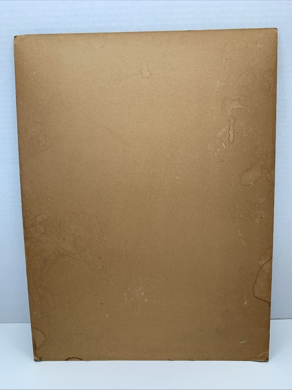 Vintage Paint By Number Immaculate Heart Virgin Mary Signed 1954 MCM Mid Century gallery