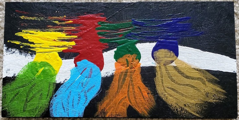 J David Original Acrylic on Wood