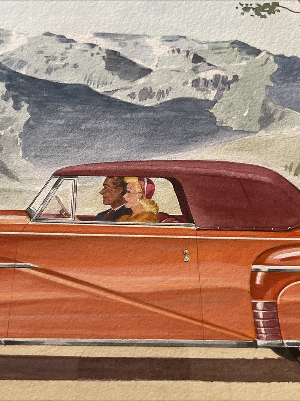 Antique Illustration Painting American Classic Car Wpa Regionalism Farm Listed gallery