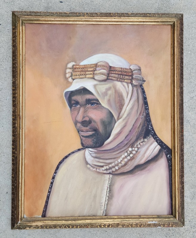 VINTAGE 1960’s LAWRENCE OF ARABIA PAINTING – PETER O’TOOLE as T.E. LAWRENCE