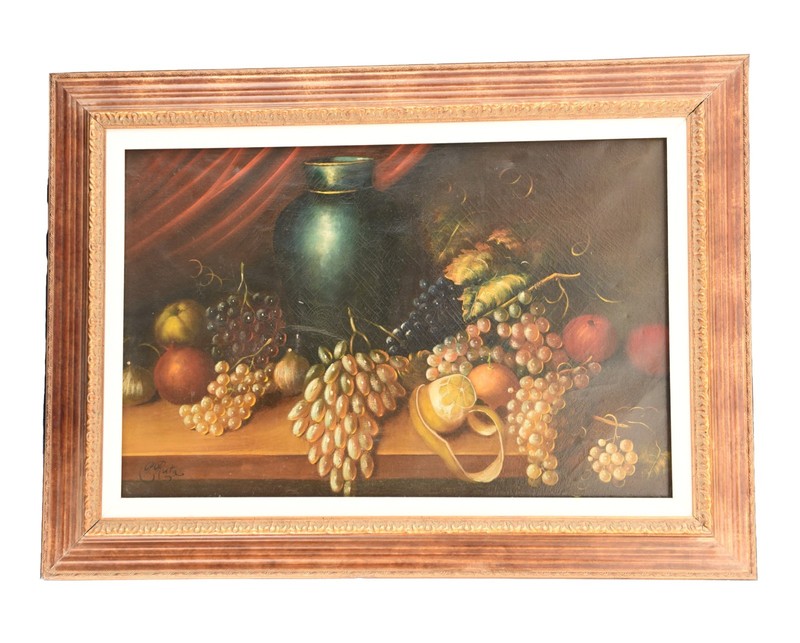 Still Life with Grapes and Urn,Peter Ruta (German, 1918-2016)