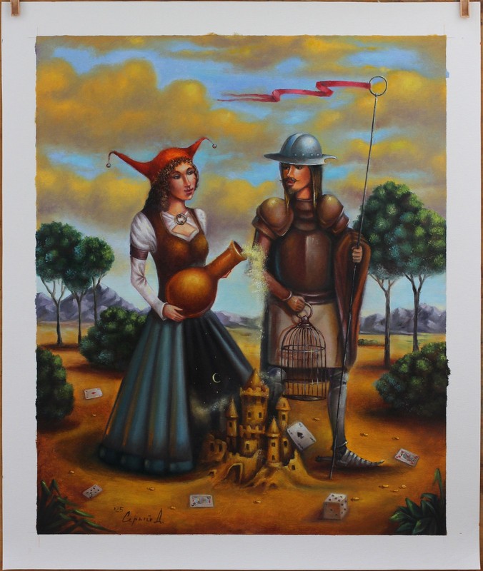 ORIGINAL OIL PAINTING WOMAN MAN II ART BY UKRAINE ARTIST gallery