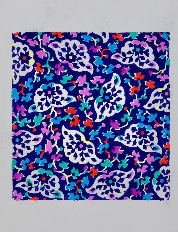 Atelier testemale – Painting Original – Gouache – Project Fabric 235