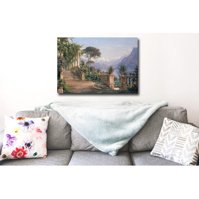 Lodge on Lake Como by Aagaard Gallery-Wrapped Canvas Giclee Art (24 in x 32 in) gallery