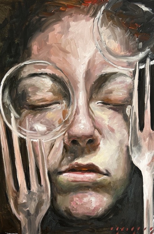 ORIGINAL OIL CANVAS PORTRAIT PAINTING ART BY UKRAINE ARTIST IGORGREY