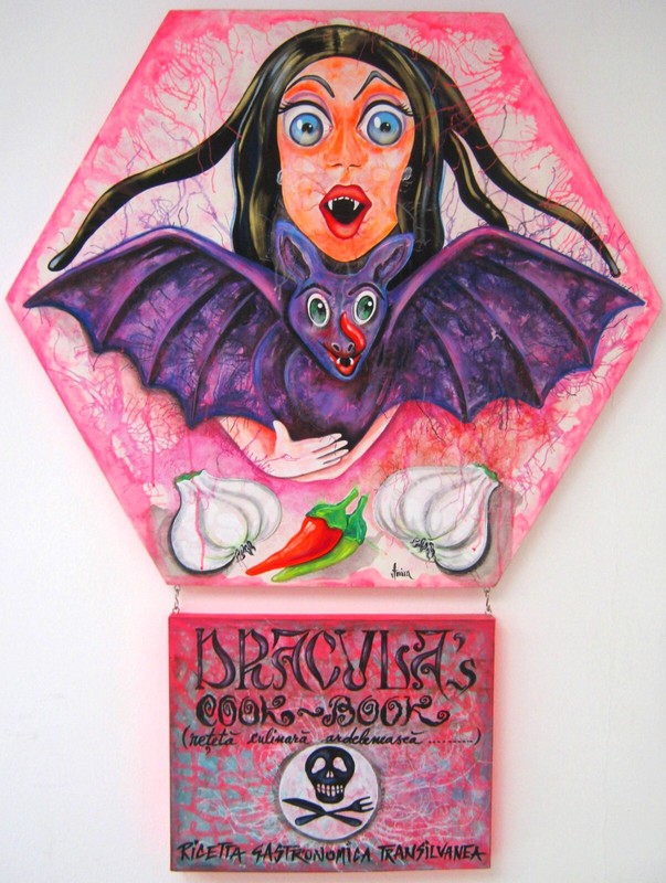 vampire painting original modern pop art surrealism contemporary artist cartoon gallery