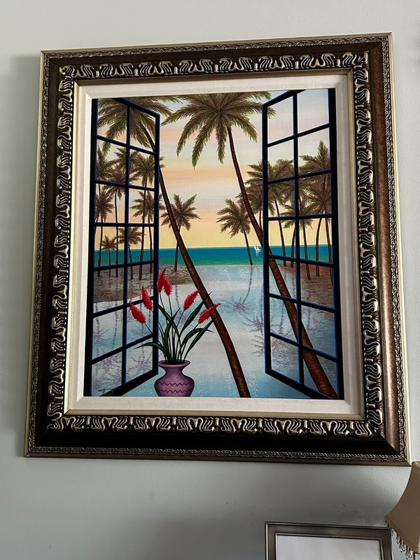 Fanch Ledan «Window on Lagoon» Signed and numbered.