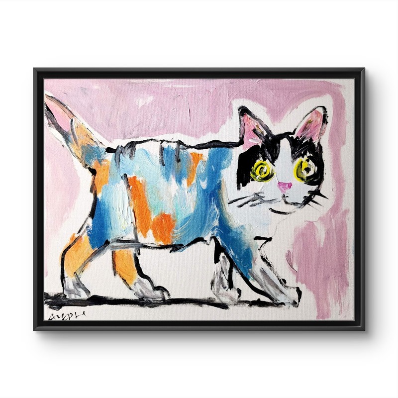 Aleph Original Art 14×11 Unique Abstract Expressionism Wall Art Canvas