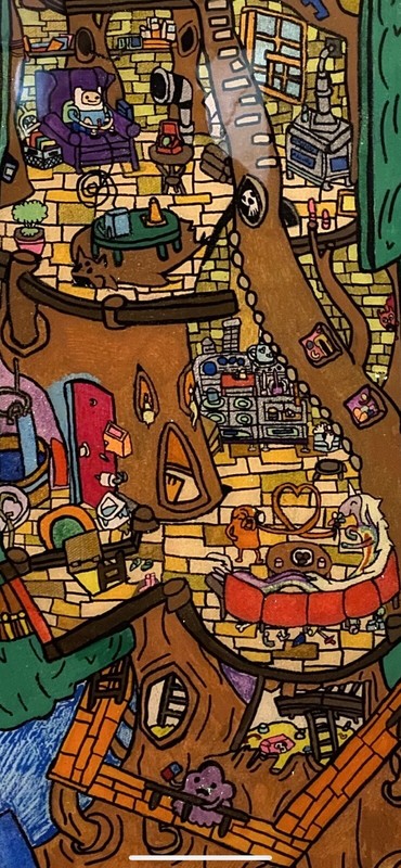 Handpainted Glossed Adventure Time Treehouse gallery