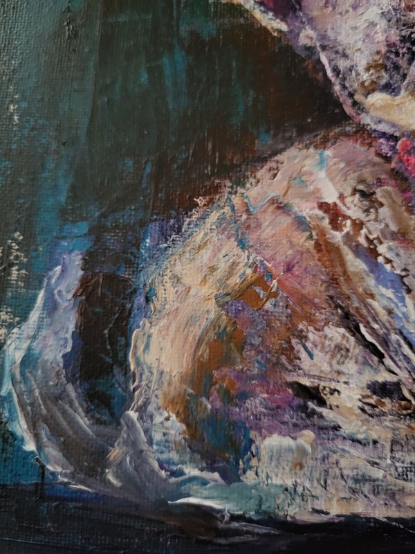 Original Kitten Cat Painting 8 X 10 Acrylic Fine Art Home Decor signed Canvas gallery