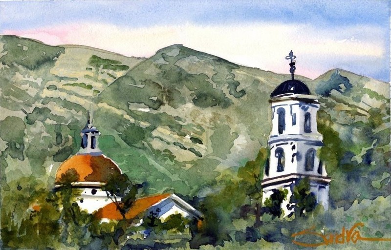 Ojai California – SandraWatercolors™ – Original Watercolor Painting