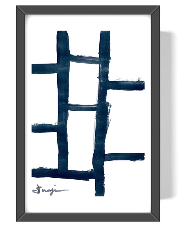 Guajardo Bricks of Strength 9X6 Paper Unique Abstract Expressionism