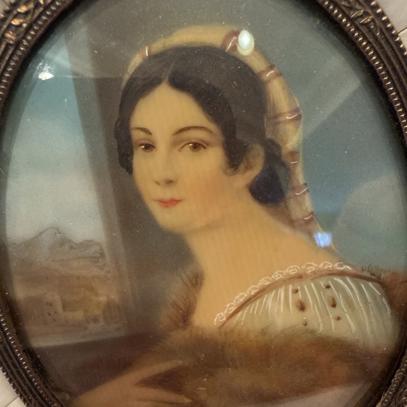 Antique Miniature Portrait Painting gallery