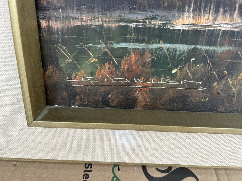 Ludger Leidner (1930): Lake Braies Painting In Very Good Condition 80/92 Cm gallery