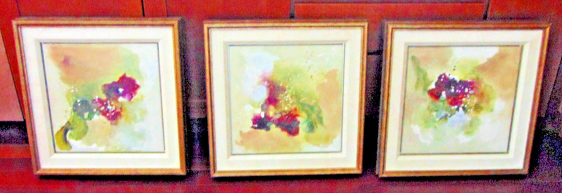 High-end wall art; Gastone Giclee; Three pieces; 23×23″; Ethan Allen ‘Oasis’