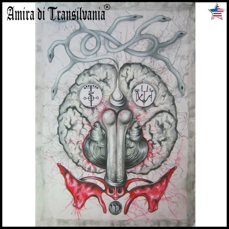 modern contemporary art painting figurative leviathan demon ars goetia lemegeton