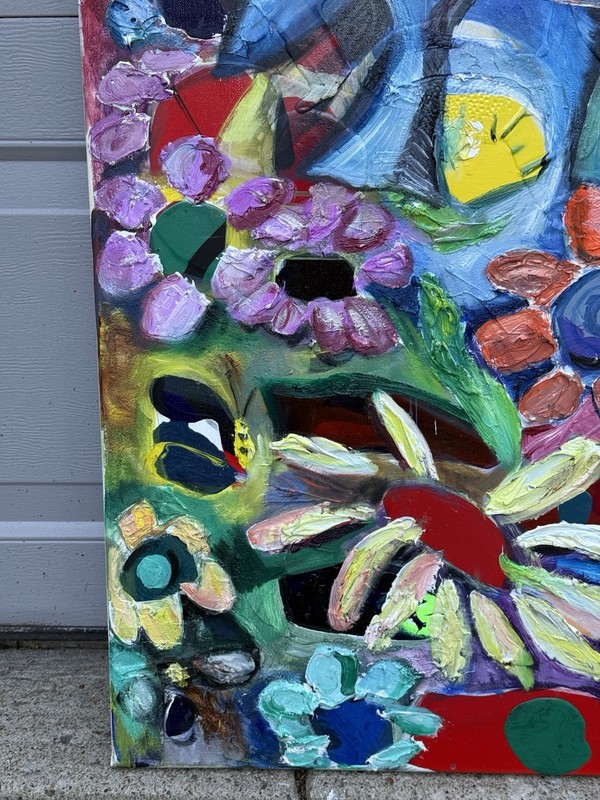 Melissa Bollen Original Bird Butterfly Abstract Painting Flowers Texture gallery