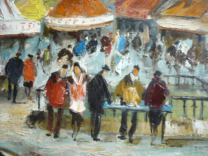 ANDRE BESSE, Canadian LISTED PARIS STREET SCENE MODERN IMPRESSIONISM VINTAGE OIL gallery