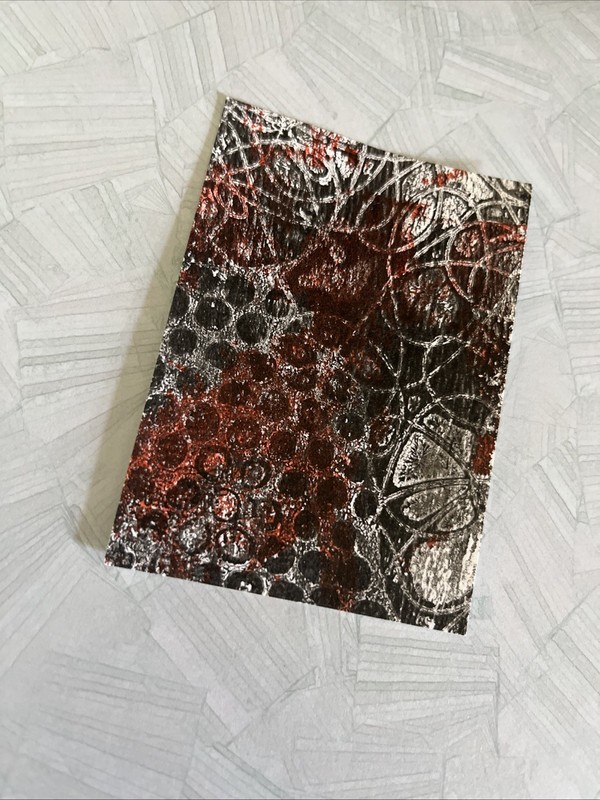 Dots Swirls, abstract Artwork. ACEO Original Mixed Media Art Card, OOAK, Sale gallery