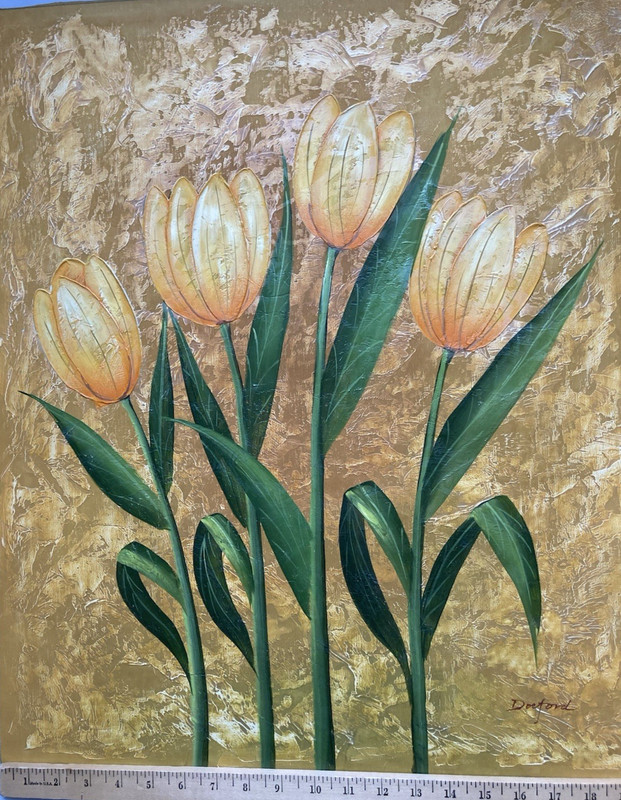 Original Oil Painting – Yellow Tulips