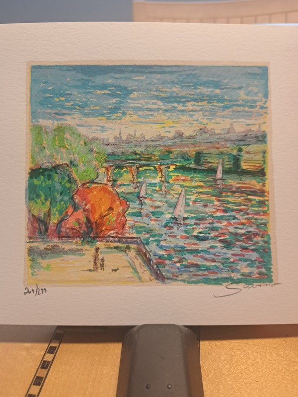 S. SAVINO SIGNED LITHOGRAPHY PAINTING FIELDS ~ UNFRAMED SET OF Six 6 See Photos