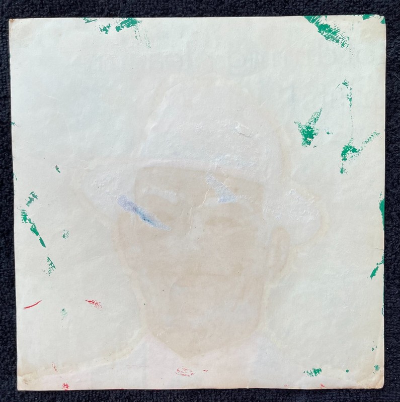 MAN IN HAT - Mr MID CENTURY MODERN 1950s Businessman ORIGINAL ART Green Red gallery