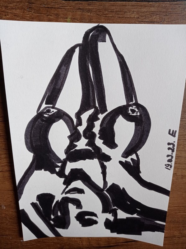 Original Drawing Erotic Female Body Graphics Art Sketch Marker Illustration 8х6" gallery