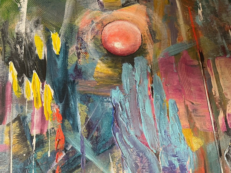 original abstract acrilic painting on canvas 140 X 90 cm by Dale Haessly gallery