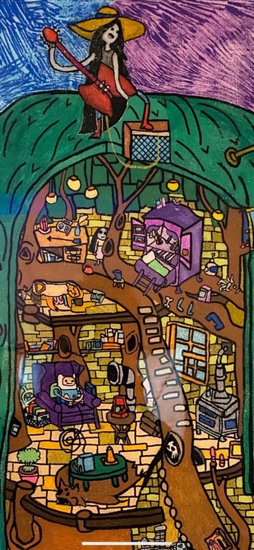 Handpainted Glossed Adventure Time Treehouse gallery