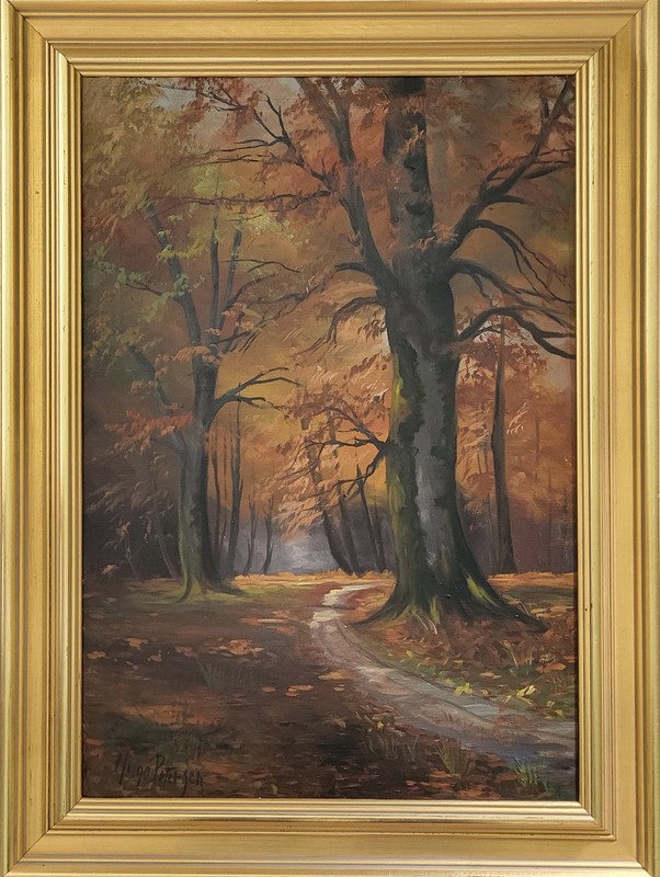 Oil painting. Hugo Petersen (1876-1959): ”Autumn”