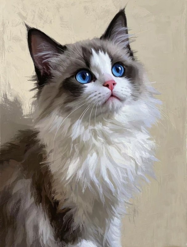 Custom Hand Painted pet dog Portrait Oil Painting from Photo Canva gallery
