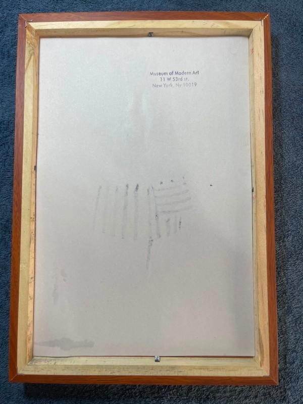 CHARLES BRAGG DRAWING ON ANTIQUE PAPER, FRAMED ON WOOD, SIGNED AND SEALED gallery