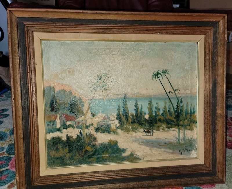 Original Painting Post Impressionism Oil On Board Signed Hebrew Jewish Israeli