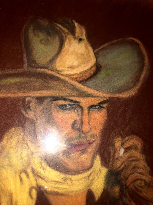 Rare Original 1930s Western Illustration Art Painting Cowboy gallery