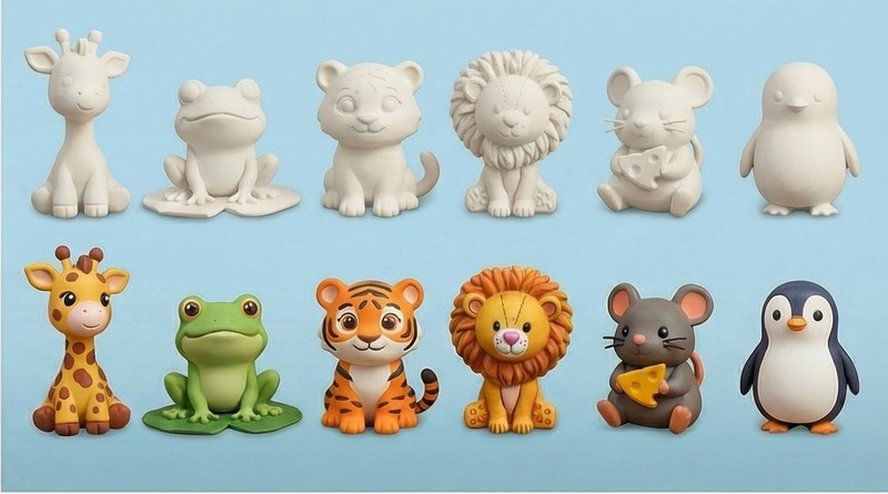 Paint Your Own Animal Figurines Kit | 3D Printed DIY Kids Craft Box gallery