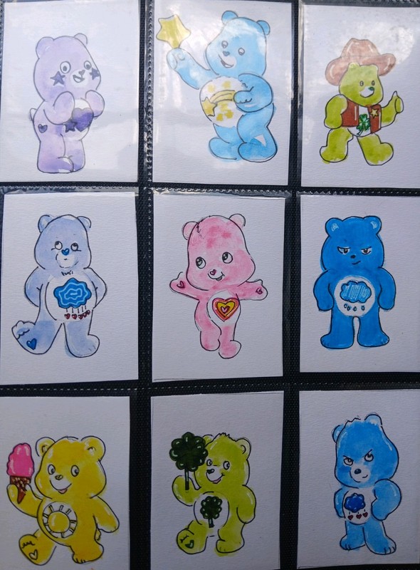 Pick One Aceo Mixed Media Carebear Art Card