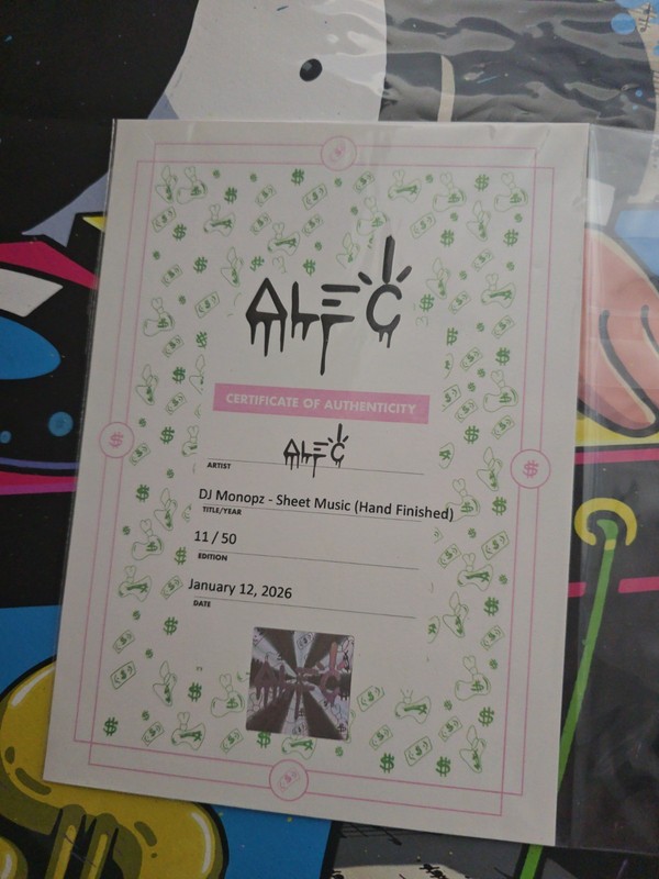 Alec Monopoly DJ MONOPZ - HAND FINISHED SCREENPRINT IN HAND- Edition OF 50 gallery