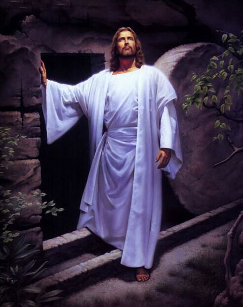 Oil painting Christ Jesus – Resurrection of Christ at night canvas art