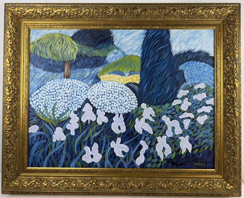 Roger Muhl Oil On Canvas Painting Signed & Framed Art 32 X 40 Inches