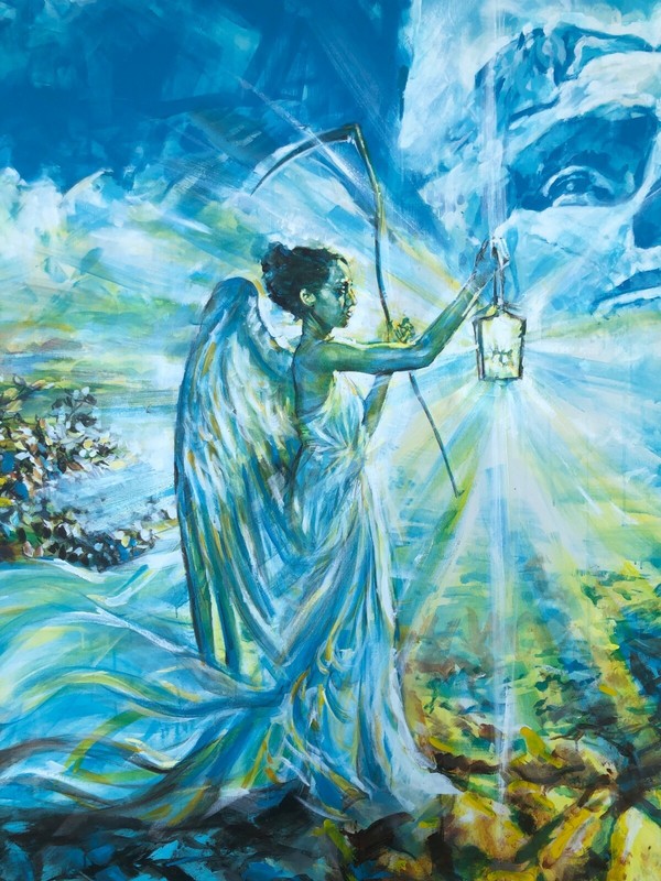 "Angelic Masterpiece" LARGE original Acrylic Painting by Artist Doug West gallery