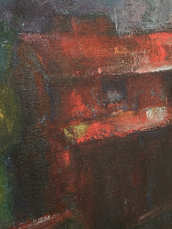 1969 JOSE BERNAL (1925-2010) EXPRESSIONIST/ABSTRACT OIL ON CANVAS PAINTING CUBAN gallery